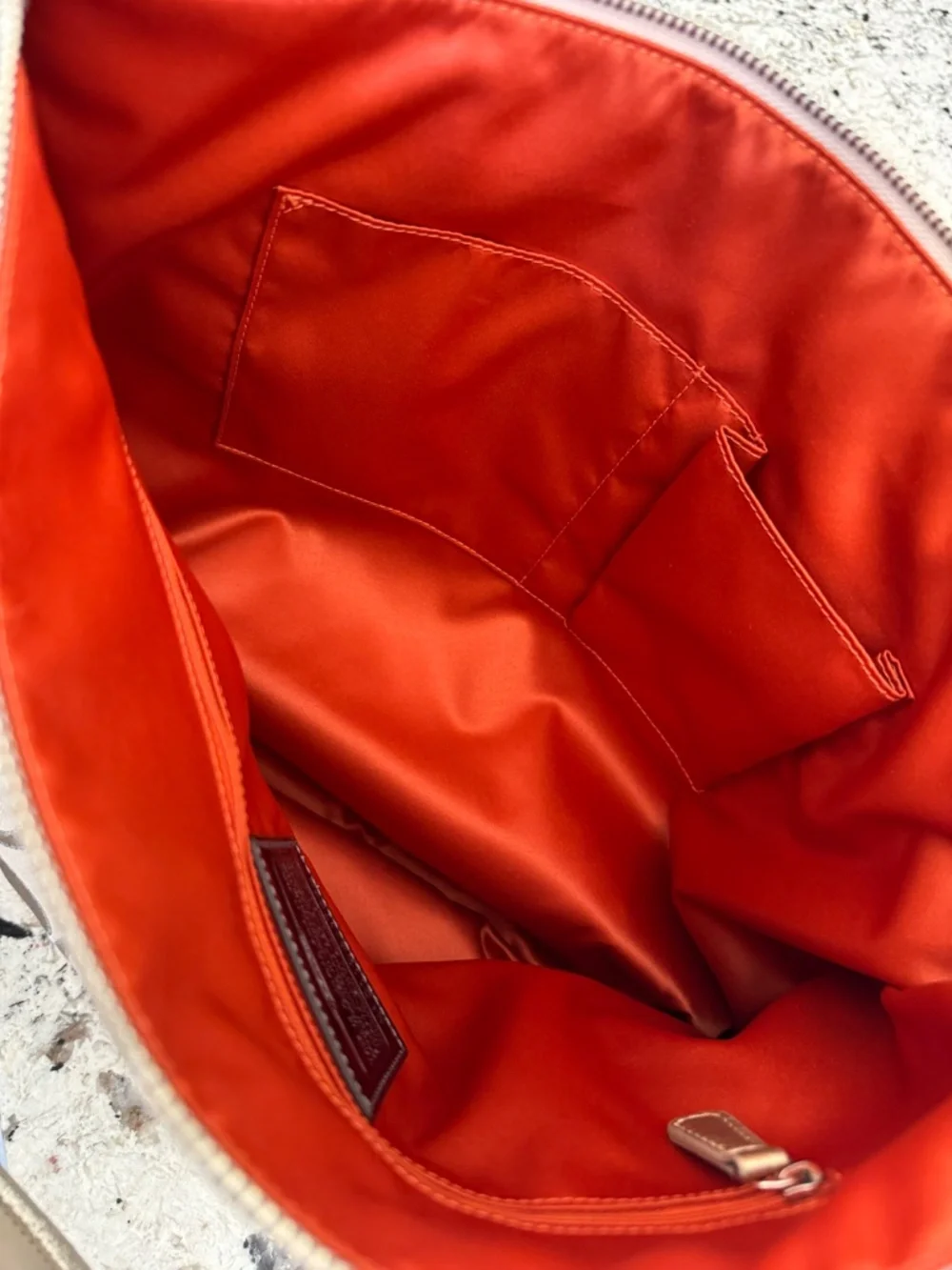 Coach Poppy Tan/Silver Tote